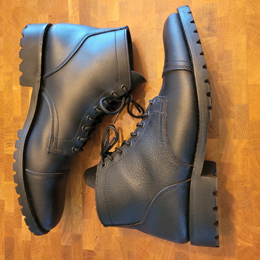 Black Leather Men's Boots